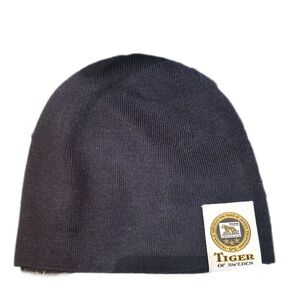 Tiger of Sweden Sannder Dark Blue Knit Beanie | Minimal Logo Hat